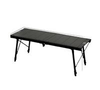 EYZJQSTUV Mesa Plegable portátil para Acampada, Altura Ajustable los 45-61cm de la Tabla Que acampa Plegable del Doble IGT aleación Aluminio