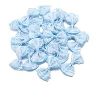 EYZJQSTUV Mini Lazos de Cinta, 20 Lazos de Encaje Cinta poliéster Doble Capa, 3,5x5,7 cm, Multicolor for Manualidades Costura DIY(Blue)