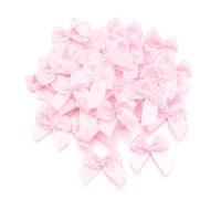 EYZJQSTUV Mini Lazos de Cinta, 30/60 Uds 2,5x2,5 cm Lazos de Cinta Raso Lunares Multicolor for Manualidades DIY(Pink,30pcs)