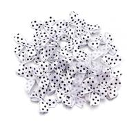 EYZJQSTUV Mini Lazos de Cinta, 30/60 Uds 2,5x2,5 cm Lazos de Cinta Raso Lunares Multicolor for Manualidades DIY(White,60pcs)