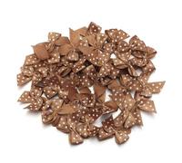 EYZJQSTUV Mini Lazos de Cinta, 30/60 Uds 2,5x2,5 cm Lazos de Cinta Raso Lunares Multicolor for Manualidades DIY(Light Brown,30pcs)