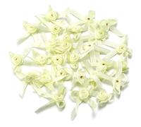 EYZJQSTUV Mini Lazos de Cinta, 50 Uds 3,5x4,5 cm Lazos de Cinta Rosa satén Multicolor Manualidades DIY Decoraciones for Envolver Regalos(Yellow)