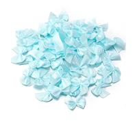 EYZJQSTUV Mini Lazos de Cinta, El satén del poliéster arquea Las PC multicoloras los 2.5x2cm 100-200 for Artes y Decoraciones(Light Blue,200Pcs)