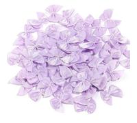 EYZJQSTUV Mini Lazos de Cinta, El satén del poliéster arquea Las PC multicoloras los 2.5x2cm 100-200 for Artes y Decoraciones(Light Purple,200Pcs)