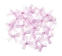 EYZJQSTUV Mini Lazos de Cinta, Flores de Lazo Gasa Multicolor, 3x35 mm, Paquete 50/100/200 Piezas for Manualidades DIY(Light Purple,200Pcs)
