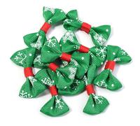 EYZJQSTUV Mini Lazos de Cinta, Lazo de Cinta Raso navideño Multicolor Hecho a Mano, 2,5x4cm, 30/60 Uds., decoración DIY(Green,30pcs)