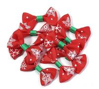 EYZJQSTUV Mini Lazos de Cinta, Lazo de Cinta Raso navideño Multicolor Hecho a Mano, 2,5x4cm, 30/60 Uds., decoración DIY(Red,30pcs)