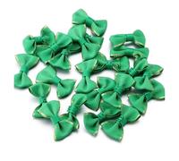 EYZJQSTUV Mini Lazos de Cinta, Lazos De Cinta Satén Apliques Flores Multicolor 38x23 Mm Paquete 30/60 Piezas(Green,38x23mm 60pcs)