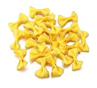 EYZJQSTUV Mini Lazos de Cinta, Lazos De Cinta Satén Apliques Flores Multicolor 38x23 Mm Paquete 30/60 Piezas(Yellow,38x23mm 30pcs)