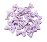 EYZJQSTUV Mini Lazos de Cinta, Lazos De Cinta Satén Apliques Flores Multicolor 38x23 Mm Paquete 30/60 Piezas(Purple,38x23mm 30pcs)