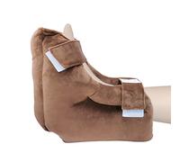 EZ Assistive 1 cojín protector de talón de terciopelo para eliminar la presión y las úlceras, protectores de talón para úlceras por presión para protección curativa, color marrón