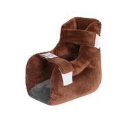 EZ Assistive Cojín protector de talón de terciopelo para eliminar la presión y las úlceras, protectores de talón para úlceras por presión para protección de curación (marrón, paquete de 1 unidad)