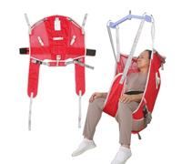 EZ Assistive Eslinga de elevación de asistencia para la higiene del paciente, eslinga de elevación Hoyer para ducha de pacientes, baño, correa de elevación para ancianos (rojo, grande)