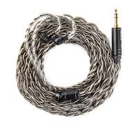 EZ EAR KBEAR DarkJade - Cable intraural IEM con enchufe plateado para KZ ZS10PRO/ZS12 PRO X/EDX PRO/ZSN PRO X/CASTOR/AS16 PRO/AS24/ZAR/ZAS/ZAX, CCA CRA/C10 (3,5 mm, sin micrófono, gris, QDC)