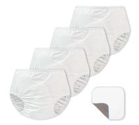 EZ Moms Paquete de 4 fundas suaves para pañales de bebé para niñas, pantalones de plástico reutilizables, fundas de goma portátiles para niños pequeños con toallitas lavables para bebés para niños y