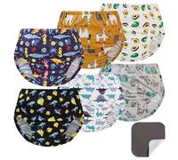 EZ Moms Paquete de 6 paquetes de ropa interior de plástico suave para niños pequeños, funda de pañales reutilizable para bebé, fundas de plástico portátiles para entrenamiento de orinal, pantalones de