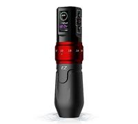 EZ P3 Pro - Máquina de tatuaje de 6 tiempos 2.0, 2.4, 2.8, 3.3, 3.7, 4.2 mm con pantalla digital OLED de 1600 mAh, suministro de tatuaje (rojo mate)