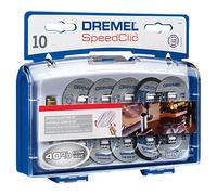 Dremel 690 EZ SpeedClic Juego de discos de corte - Kit de accesorios con 10 discos de corte para herramientas rotativas y mandril [Clase de eficiencia energética A