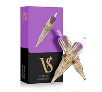 EZ TATTOO Agujas de Cartucho de Tatuaje - 20piezas #08 (3RL) Maquillaje permanente SMP Microblading 0.25MM Round Liner Agujas Tatuaje para Bolígrafo de Máquina de Tatuar - V SELECT