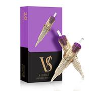 EZ TATTOO Agujas de Cartucho de Tatuaje - 20piezas #08 (3RS) Maquillaje permanente SMP Microblading 0.25MM Round Shader Agujas Tatuaje para Bolígrafo de Máquina de Tatuar - V SELECT