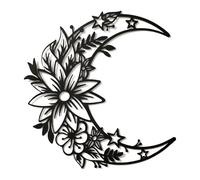 EZ4ENCE - Decoraci n de pared con dise o de luna, estilo bohemio, para el hogar, con aspecto colgante, de metal, para dormitorio, sala de estar,