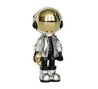 EZ4ENCE Estatua pequeña Estatua de Astronauta, Escultura para decoración del hogar, decoración de Estante Plateado, decoración de Mesa de máscara de Metal, Mini Adorno