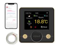 EZAIoT Termostato Inteligente IPS -Calefacción por Cable Eléctrico/Film/Mat -Calefacción por Suelo -Controlador Wifi -Humedad -Programable -Controles por Voz de Alexa y Google Assistant.