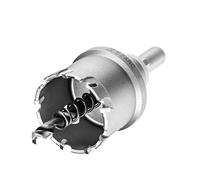 EZARC Cortador de agujeros de carburo para metal grueso, sierra perforadora de corte profundo para acero inoxidable, tubos de metal y material duro, CHS-25M 1-15/16 pulgadas, 49 mm