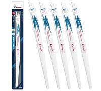 EZARC Hojas de sierra sable Bimetálica Cobalt R1222DH 300mm 6TPI puede Madera Clavada - 5 piezas