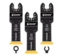 EZARC Hojas multiherramienta oscilantes de titanio, paquete de 3 hojas de sierra oscilante de alcance extralargo para metal, clavos de madera, corte de tornillos, plástico
