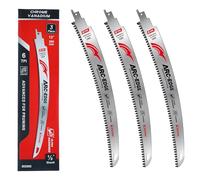 EZARC Lama de sierra recíproca de 300mm con dientes japoneses, hojas de sierra para poda de madera con borde en arco de 6 TPI para recortar árboles, cortar madera, 3 piezas.