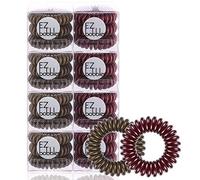 EZbobbles - 24 gomas para el pelo, en espiral, sin pliegues, para mujeres y niñas, de plástico, serie multicolor (serie 1)