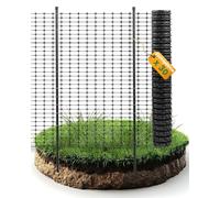 Ezcasch Valla de pollo de 50 m, 100 cm de alto, móvil, valla de pastoreo, valla de jardín, para exteriores, con 30 estacas de acero, 200 bridas