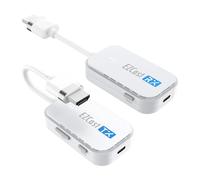 EZCast Transmisor HDMI Con Pantalla Inalámbrica y Receptor, Espejo de Pantalla y Extensión a TV Para Computadora Portátil/PC/PS5, HDMI de 30m/40m/50m