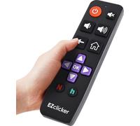 EZclicker Mando TV Roku | Mando Universal con Botones Grandes, fácil de Usar, Solo para Roku, no Compatible con Roku Stick (2 Pilas AAA no Incluidas) (Negro)