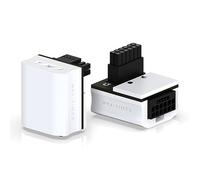 EZDIY-FAB 12VHPWR - Adaptador de corriente de conector de ángulo de 12 + 4 pines para tarjeta gráfica RTX40 ', soporta salida de 600 W, compatible con RTX4090, 4080, 4070ti -90 grados RVS, blanco, 1