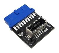 EZDIY-FAB Adaptador de panel frontal USB 3.0 (3.1 Gen 1) interno (19 pines) a USB 3.1/3.2 tipo C (20 pines)