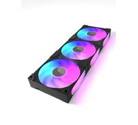 EZDIY-FAB BF12 Ventilador todo en uno ARGB PWM de 360 mm, unidad de un solo marco, diseño de alta presión estática de 28 mm de grosor, alto flujo de aire, 1800 RPM máximo, diseño integrado de un solo