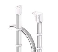 EZDIY-FAB - Cable de extensión GPU Shield PCIE 5.1 con adaptador de ángulo de 90 grados 12 V-2 x 6, extensión de cable PSU PCIe 5.1 16 pines (12 +4) 12 VHPWR para RTX 40 Series con Combs-Standard