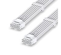 EZDIY-FAB Cable de manga 16AWG PCI-e 5.0 12VHPWR PSU,600W Cable de 12+4 pines macho a 12+4 pines macho para RTX 3090Ti/4070Ti/4080/4090, 60 cm/23.62in-blanco puro