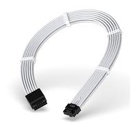 EZDIY-FAB Extensión de Cable de Alimentación GPU, 16pin(12+4) 12VHPWR PCIe 5.0 Conector Macho a Hembra para RTX 3090Ti 4080 4090, con Cable Combs-16AWG/Blanco