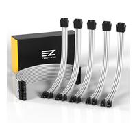 EZDIY-FAB Extensión de cable de PSU con funda personalizada Mod GPU PC Fuente de alimentación de nailon suave trenzado con kit de peine 24PIN/3x 8PIN a 6+2Pin/2X 8PIN a 4+4PIN-300MM/11.8 pulgadas -