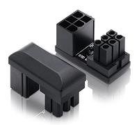 EZDIY-FAB GPU VGA PCIe 6 Pin U Turn Ángulo de 180 Grados Conector Tarjeta Adaptador de Alimentación para Tarjeta Gráfica Desktop-Standard + Tipo inverso 2 Pack