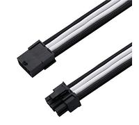 EZDIY-FAB Manguito Cable PCIE 6+2 Pin - Cable de extensión para fuente de alimentación - Negro Blanco