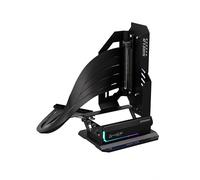 EZDIY-FAB Shield ARGB - Soporte vertical para GPU con cable elevador PCIe 5.0, soporte vertical de GPU compatible con la serie RTX 50, ángulo ajustable de 20 grados, instalación magnética y ranura de