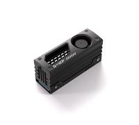 EZDIY-FAB Shield - Disipador M.2 SSD con ventilador PWM de 20 mm, diseño de aluminio premium, disipador de alto rendimiento para M.2 2280, negro, 1 paquete