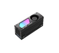 EZDIY-FAB Shield M.2 SSD Heatsink con ventilador PWM de 20 mm integrado, diseño de aluminio de primera calidad, enfriador SSD de alto rendimiento para M.2 2280-Negro-1 Pack