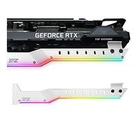 EZDIY-FAB Soporte para tarjeta gráfica GPU Soporte para tarjeta gráfica GPU Soporte para tarjeta de vídeo con 5V 3 pines ARGB LED, soporte para tarjeta de video RX6700, RTX3090-309EZ-Blanco