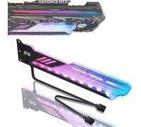 EZDIY-FAB Soporte para tarjetas gráficas RGB, 5 V, 3 pines, RGB, LED, soporte para GPU, placa base Sync-309-1