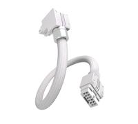 EZDIY-FAB UNIFAS ARGB - Cable de extensión GPU de 16 pines 12VHPWR para RTX 40/50, 16AWG 90° en ángulo recto 12V-2x6 PCIe 5.1 PSU cable de extensión PSU 5V 3 pines, diseño de cable unificado, tipo